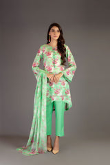 Bareeze Printed Pr908 Green Dress