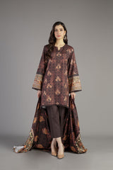 Bareeze Printed Pr962 Brown Dress