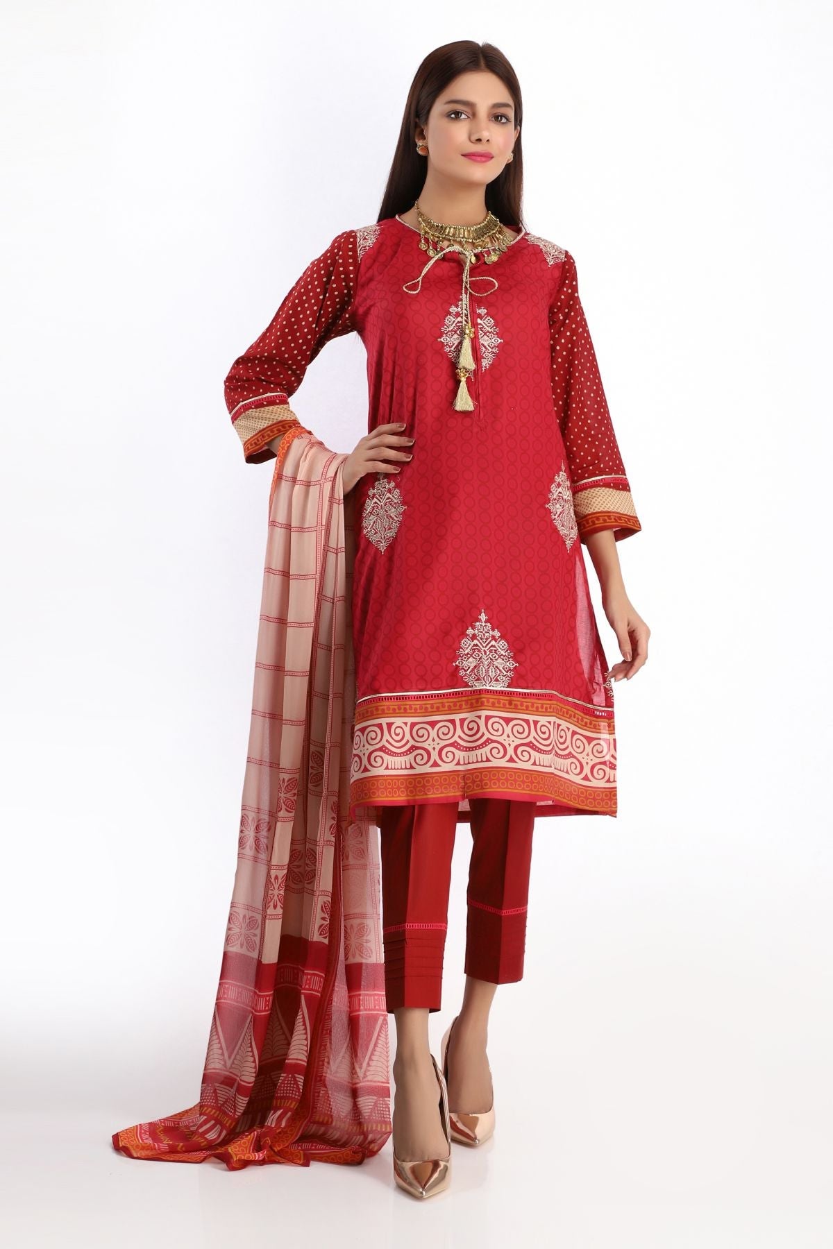 Khaadi R20206 Red Summer Collection 2020