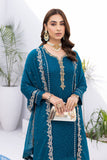 Azure Radiant Sea Embroidered 3pcs