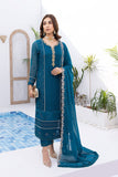 Azure Radiant Sea Embroidered 3pcs