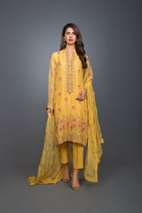 Bareeze Baghe Noor Ch2967 Yellow Dress