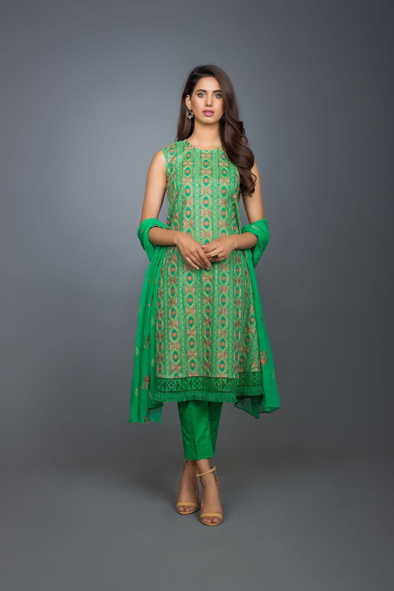 Bareeze Calli Chic Ch2929 Green Dress
