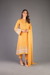 Bareeze Turgut Ch3306 Mustard Dress