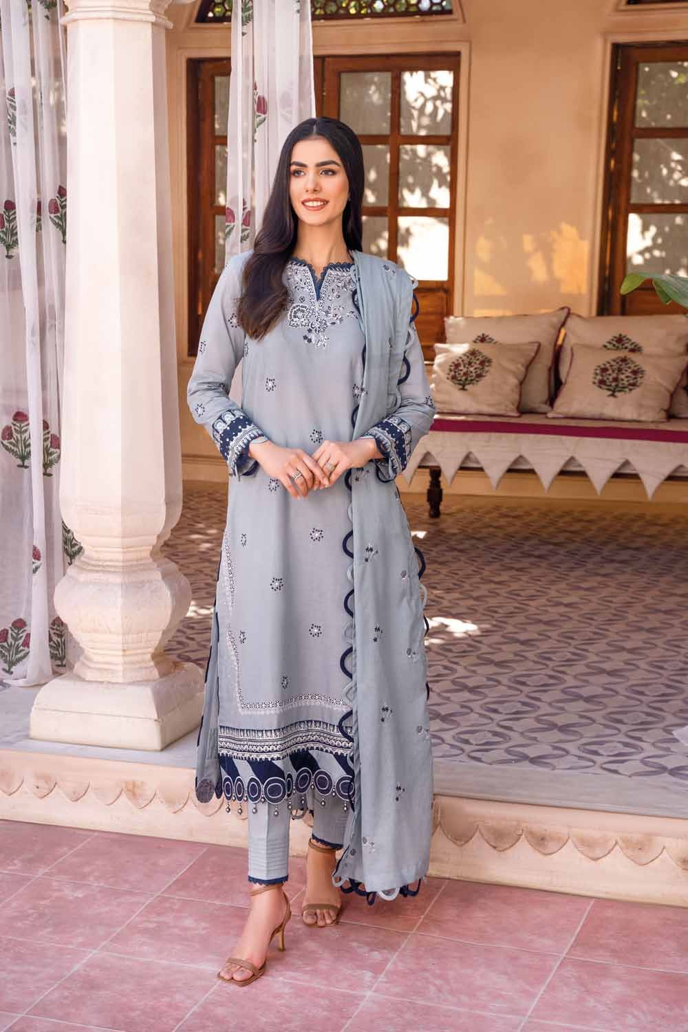 gul ahmed dress design Printed Suit Gul Ahmed Frock Design The Chunri By Gul Ahmed Lawn Collection 2026 (CL-62149B)