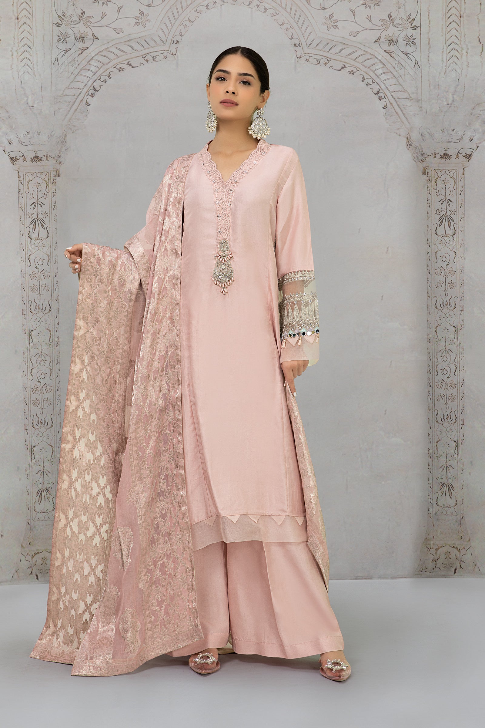Maria B Light Pink SF-EA21-13 Evening Wear 2021 – Sara Clothes
