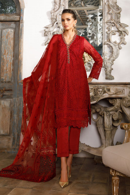 Maria B Suit Red SF-EA22-09 Evening Wear Prets 2022 Sara Clothes Maria B Suit Red SF-EA22-09 Evening Wear Prets 2022 Sara Clothes