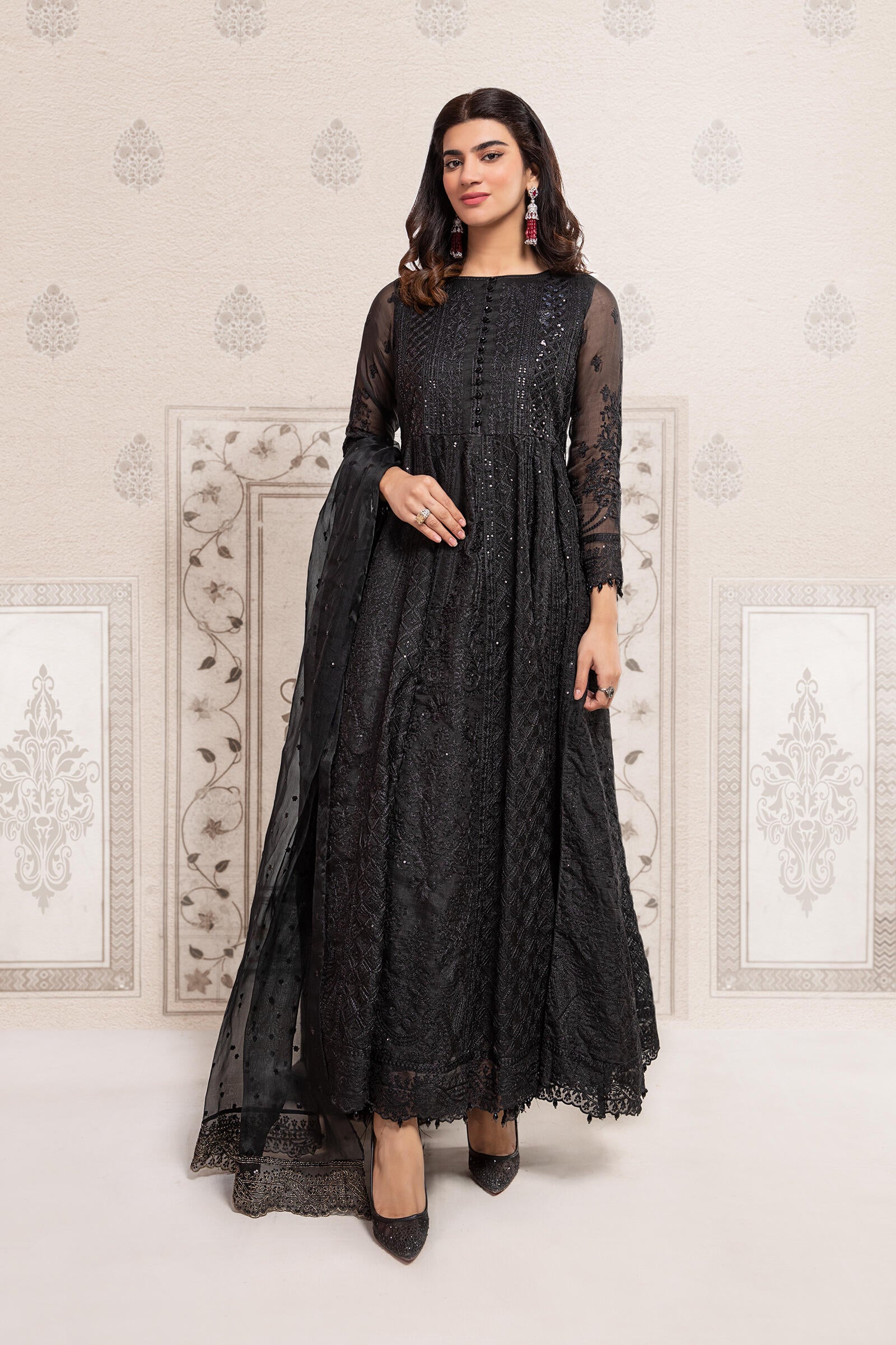 maria b black dress Maria B Black & Coffee -