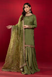 Maria B Suit Green SF-W22-16 Evening Wear Formal Wear 2022