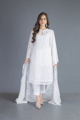 Bareeze Spring Melody Mc628 White Dress