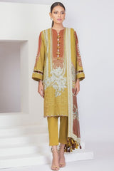 AlKaram SS-07-21 MUSTARD Spring Summer 2021