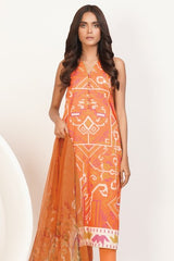 Alkaram Ss-4-1-21 2 Orange Summer Vol 2 2021