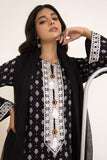 Zellbury Embroidered Shirt Shalwar Dupatta - Black - Jacquard Suit-0500 Signature Lawn Collection 2024