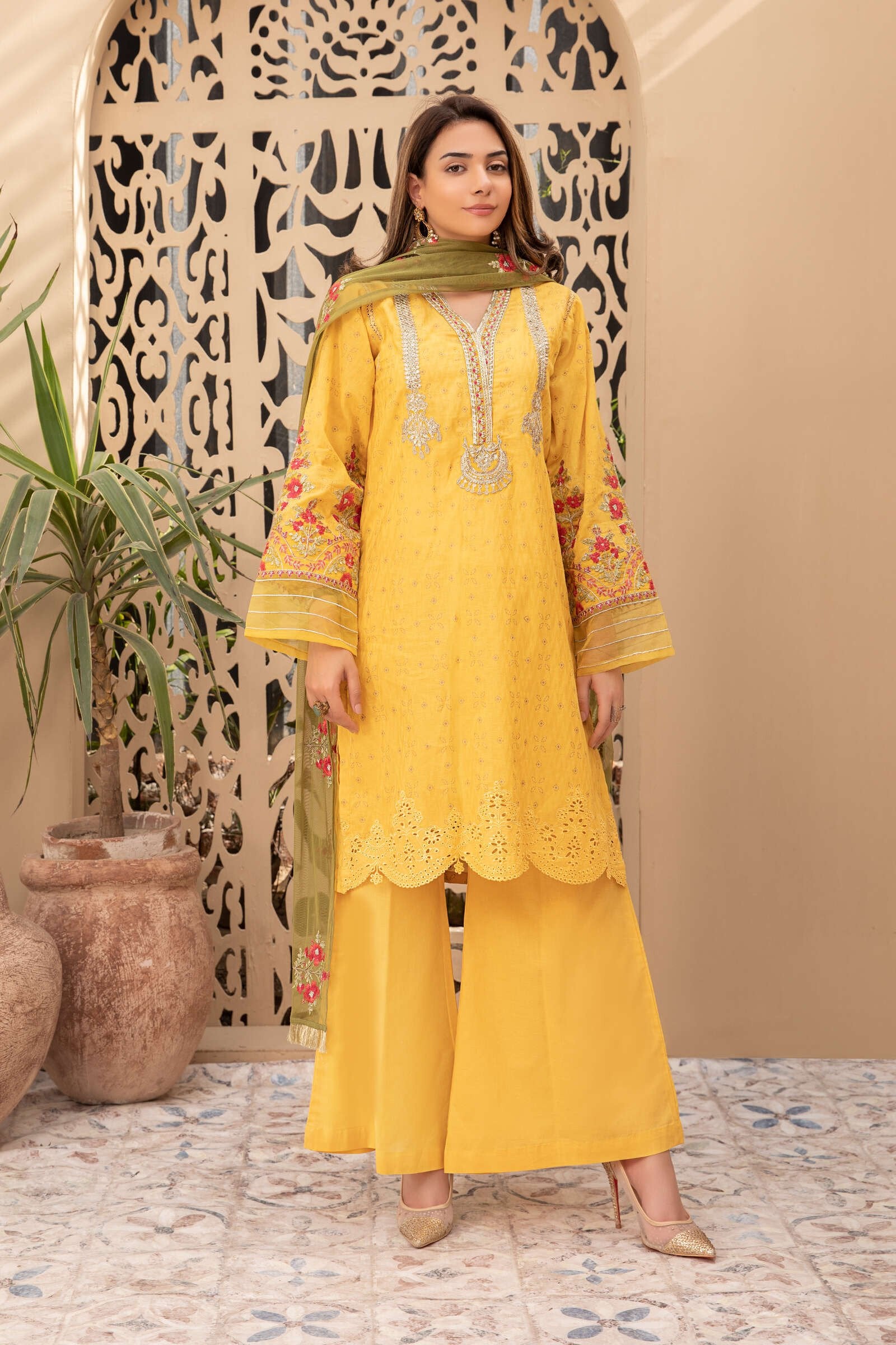 Maria B Mustard DW-EF21-05 Casual Wear 2021 – Sara Clothes