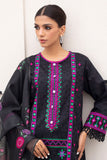 Zellbury Embroidered Shirt Shalwar Dupatta - Black - Jacquard Suit-0366 Signature Lawn Collection 2024