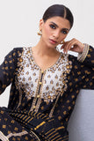 Zellbury Embroidered Shirt Shalwar Dupatta - Black - Jacquard Suit-0438 Signature Lawn Collection 2024