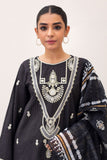 Zellbury Embroidered Shirt Shalwar Dupatta - Black - Lawn Suit-0190 Signature Lawn Collection 2024