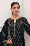 Zellbury Embroidered Shirt Shalwar Dupatta - Black - Lawn Suit-0200 Signature Lawn Collection 2024