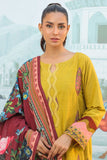 Zellbury Embroidered Shirt Shalwar Dupatta - Green - Khaddar Suit - 0780 Signature Lawn Collection 2024