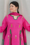 Zellbury Embroidered Shirt Shalwar Dupatta - Pink - Lawn Suit - 0296 Signature Lawn Collection 2024