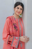 Zellbury Embroidered Shirt Shalwar Dupatta - Red - Lawn Suit - 0187 Signature Lawn Collection 2024