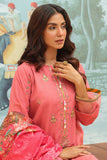 Zellbury Embroidered Shirt Shalwar Dupatta - Pink - Khaddar Suit - 0778 Signature Lawn Collection 2024
