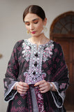 Zellbury Embroidered Shirt Shalwar Dupatta  - Jade Black -  Khaddar Suit Signature Lawn Collection 2024