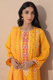 Zellbury Embroidered Shirt Shalwar Dupatta - Yellow - Jacquard Suit-0364 Signature Lawn Collection 2024